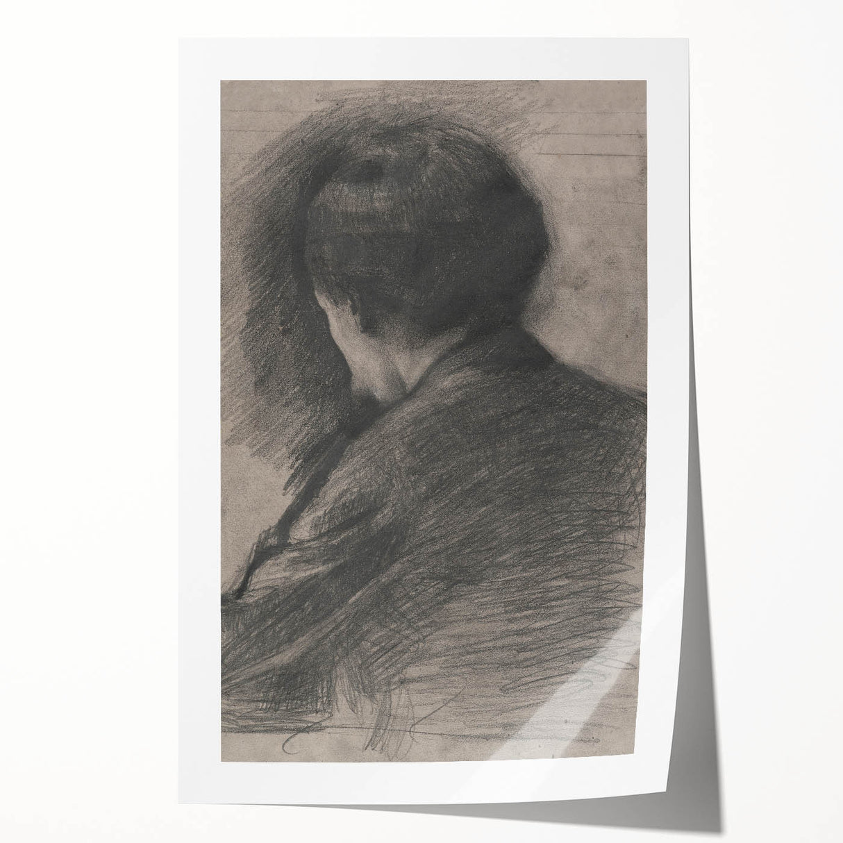 Gothic Wall Art - Mysterious Shadowy Portrait Dark Decor Style