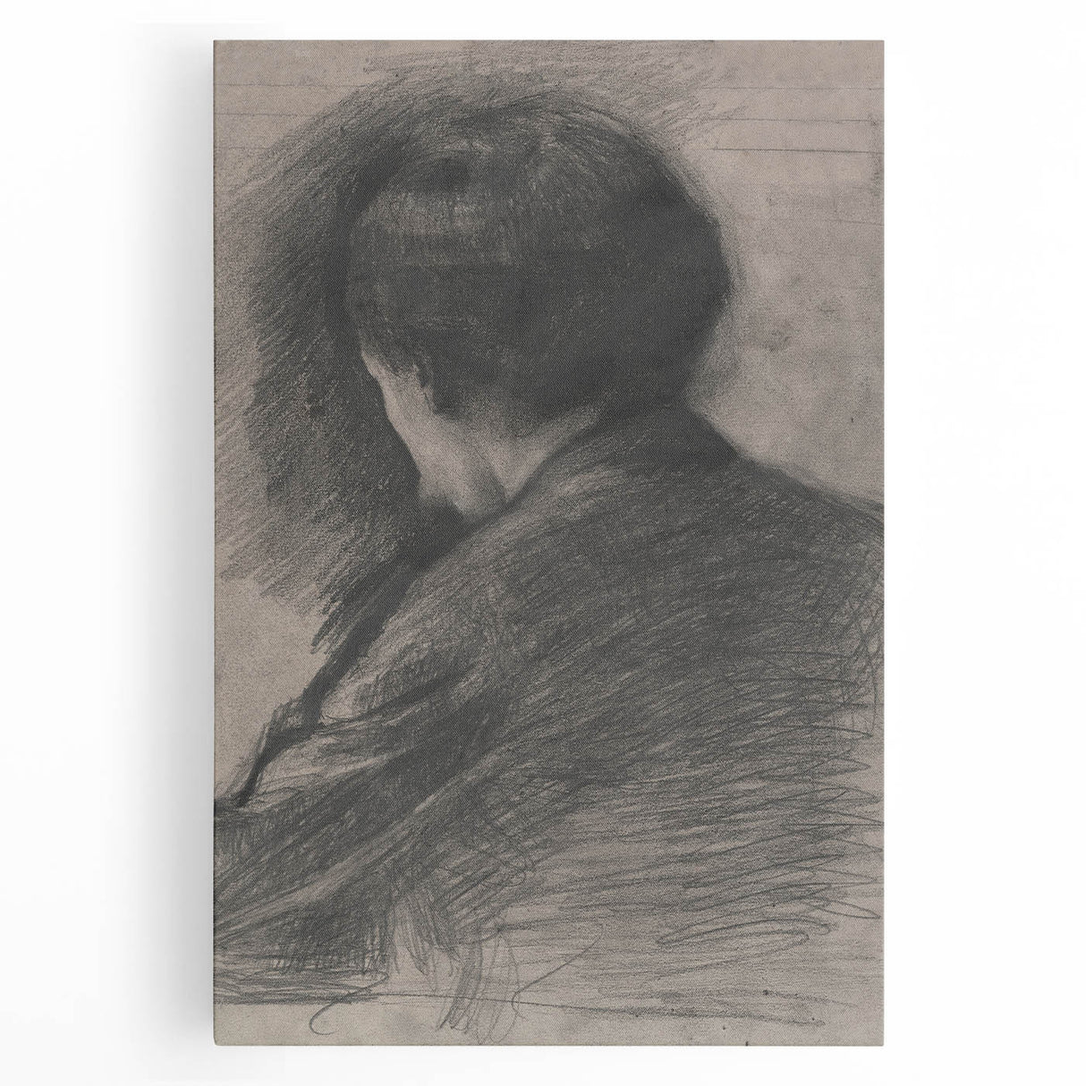 Gothic Wall Art - Mysterious Shadowy Portrait Dark Decor Style