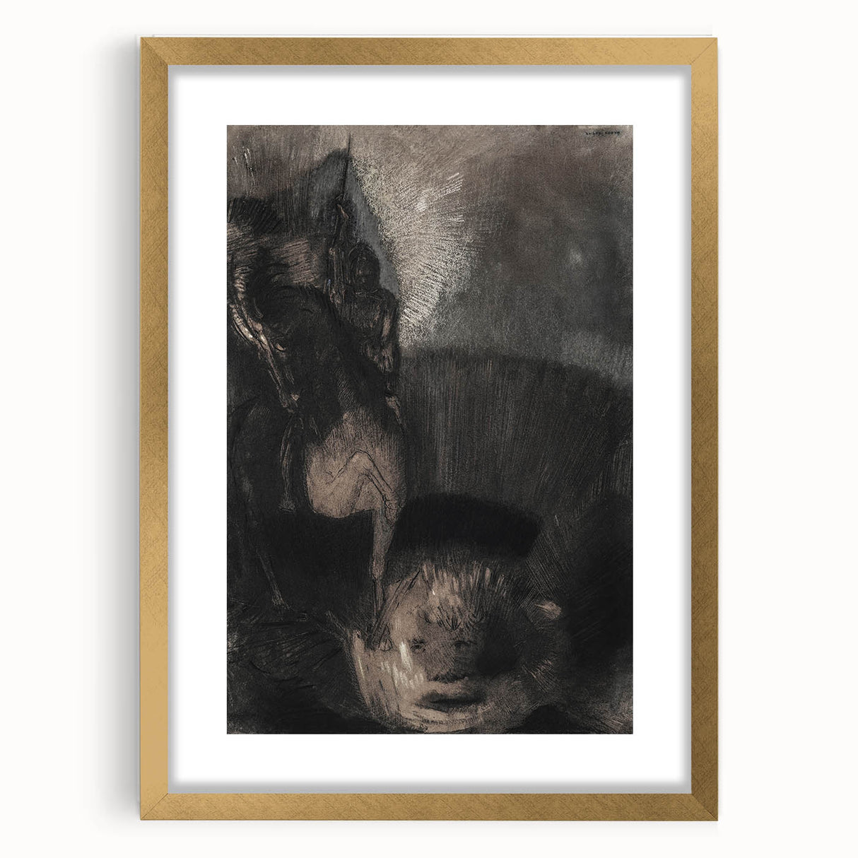 Medieval Gothic Canvas - Dark Knight Vintage Gothic Print