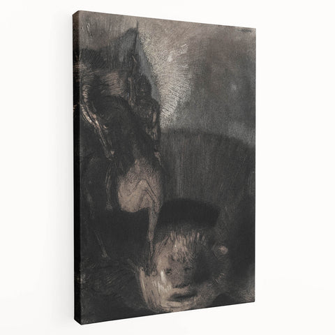 Medieval Gothic Canvas - Dark Knight Vintage Gothic Print