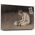 Gothic Artworks - Contemplative Figure with Skull for Dark Decor Style