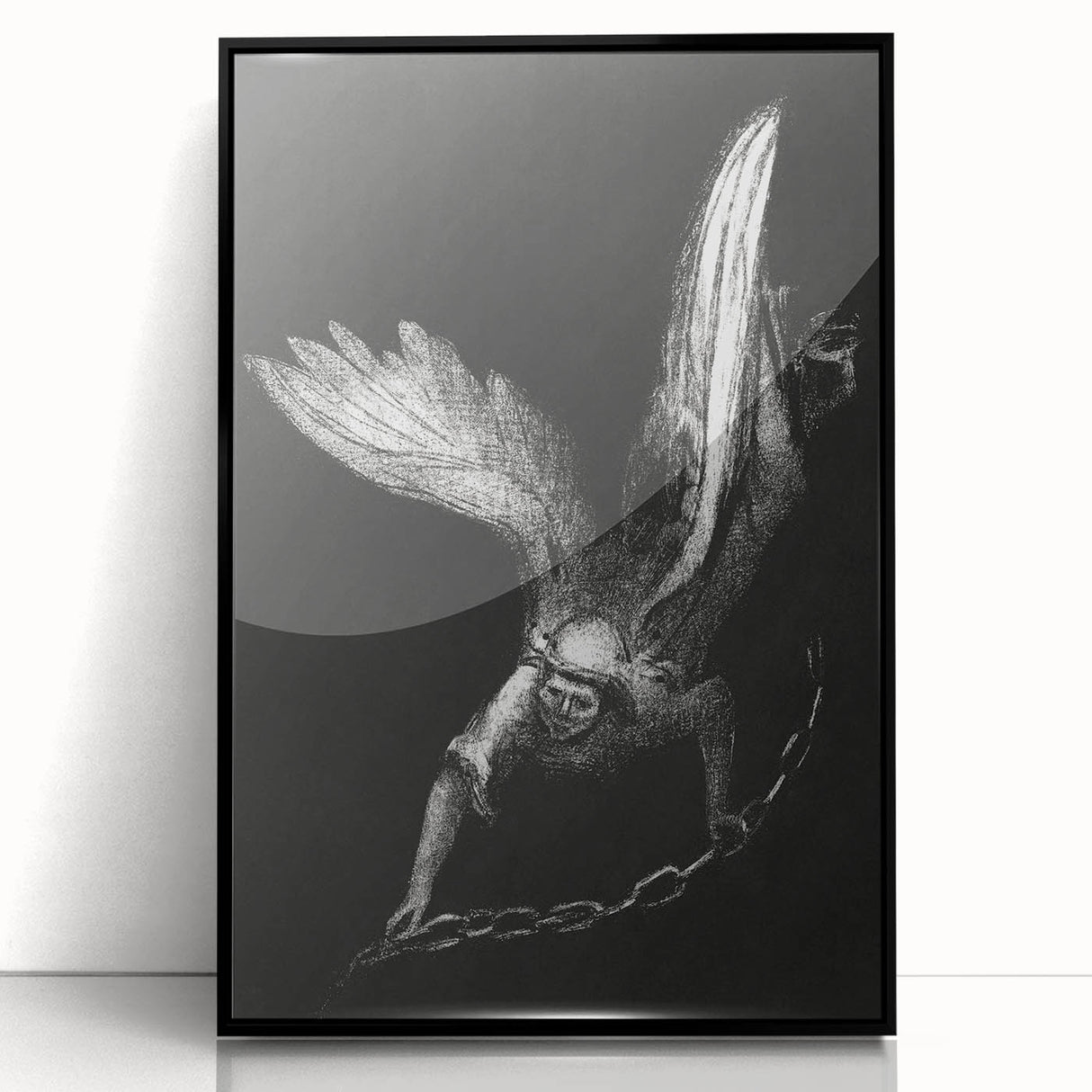 Gothic Wall Art - Dark Angelic Figure Medieval Gothic Canvas Print