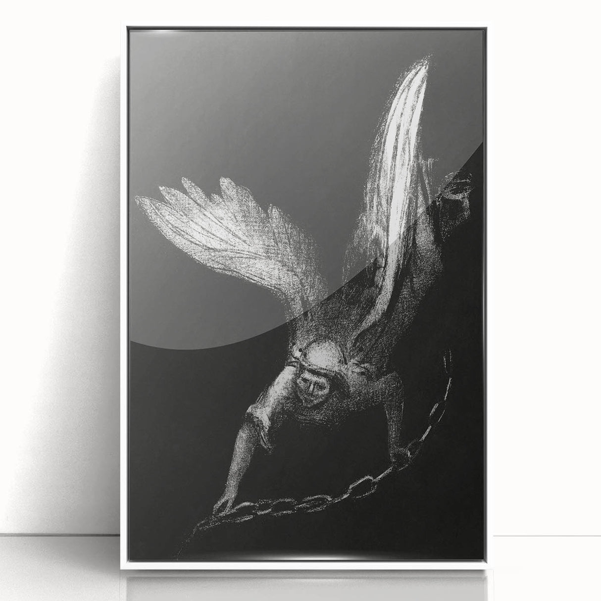 Gothic Wall Art - Dark Angelic Figure Medieval Gothic Canvas Print