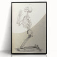 Gothic Wall Art | Medieval Gothic Canvas with Skeleton Illustration
