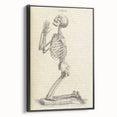 Gothic Wall Art | Medieval Gothic Canvas with Skeleton Illustration