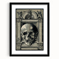 Medieval Gothic Canvas - Intricate Skull Illustration Gothic Wall Art