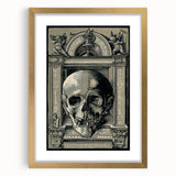 Medieval Gothic Canvas - Intricate Skull Illustration Gothic Wall Art