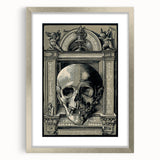 Medieval Gothic Canvas - Intricate Skull Illustration Gothic Wall Art