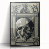 Medieval Gothic Canvas - Intricate Skull Illustration Gothic Wall Art