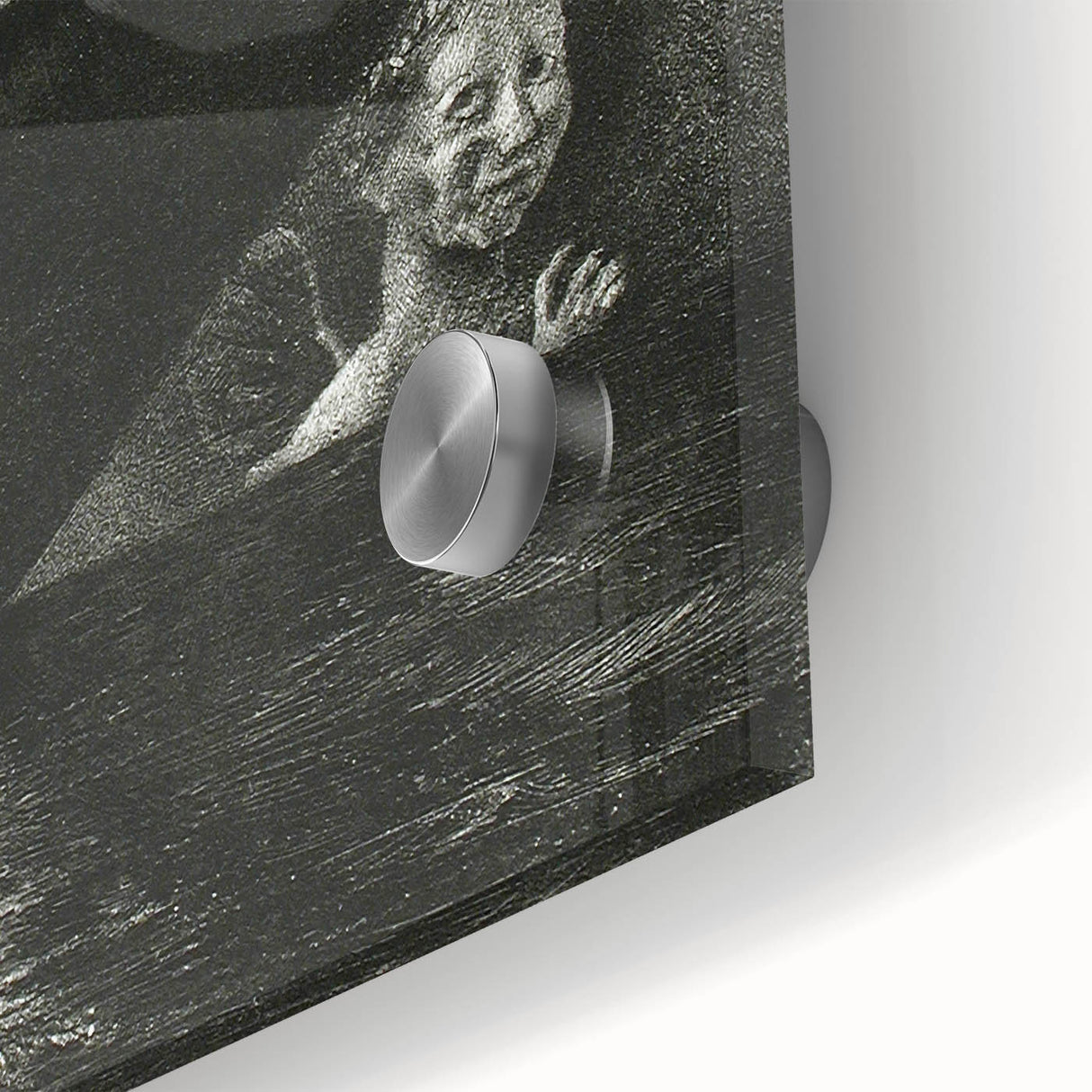 Dark Decor Style - Surreal Gothic Moon and Angel Gothic Canvas Print