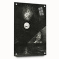 Dark Decor Style - Surreal Gothic Moon and Angel Gothic Canvas Print
