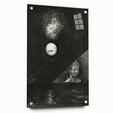 Dark Decor Style - Surreal Gothic Moon and Angel Gothic Canvas Print