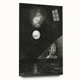 Dark Decor Style - Surreal Gothic Moon and Angel Gothic Canvas Print