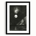 Dark Decor Style - Surreal Gothic Moon and Angel Gothic Canvas Print