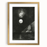 Dark Decor Style - Surreal Gothic Moon and Angel Gothic Canvas Print