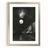 Dark Decor Style - Surreal Gothic Moon and Angel Gothic Canvas Print