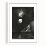 Dark Decor Style - Surreal Gothic Moon and Angel Gothic Canvas Print