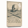 Vintage Gothic Prints - Skull and Crossbones Medieval Gothic Canvas Art