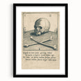 Vintage Gothic Prints - Skull and Crossbones Medieval Gothic Canvas Art