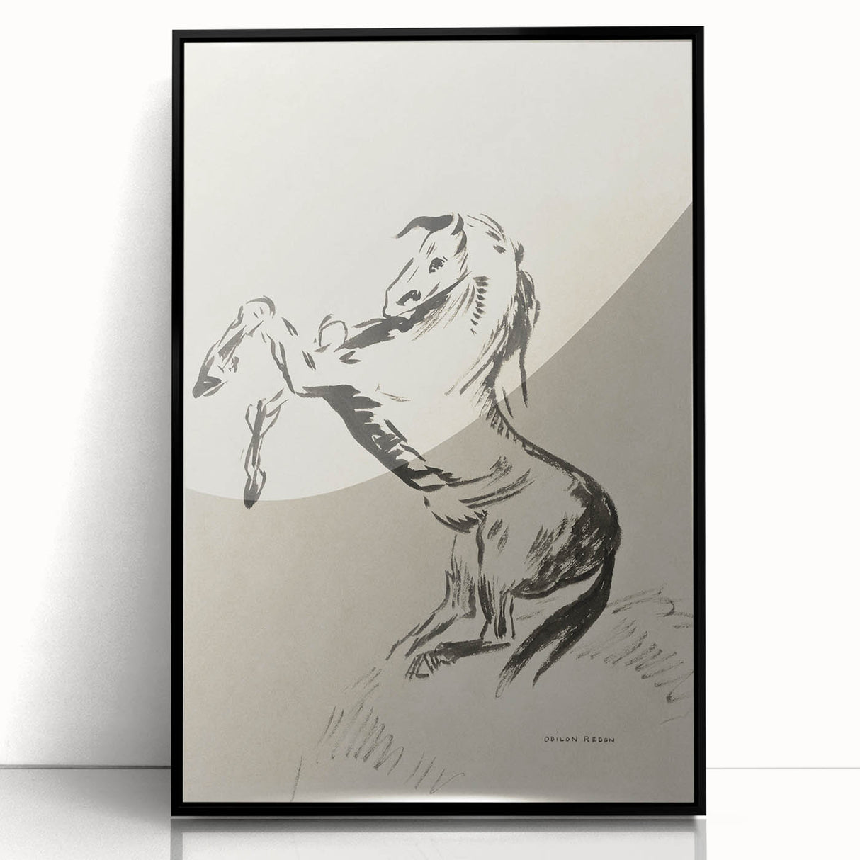 Dark Decor Style - Abstract Horse Gothic Medieval Canvas Wall Art