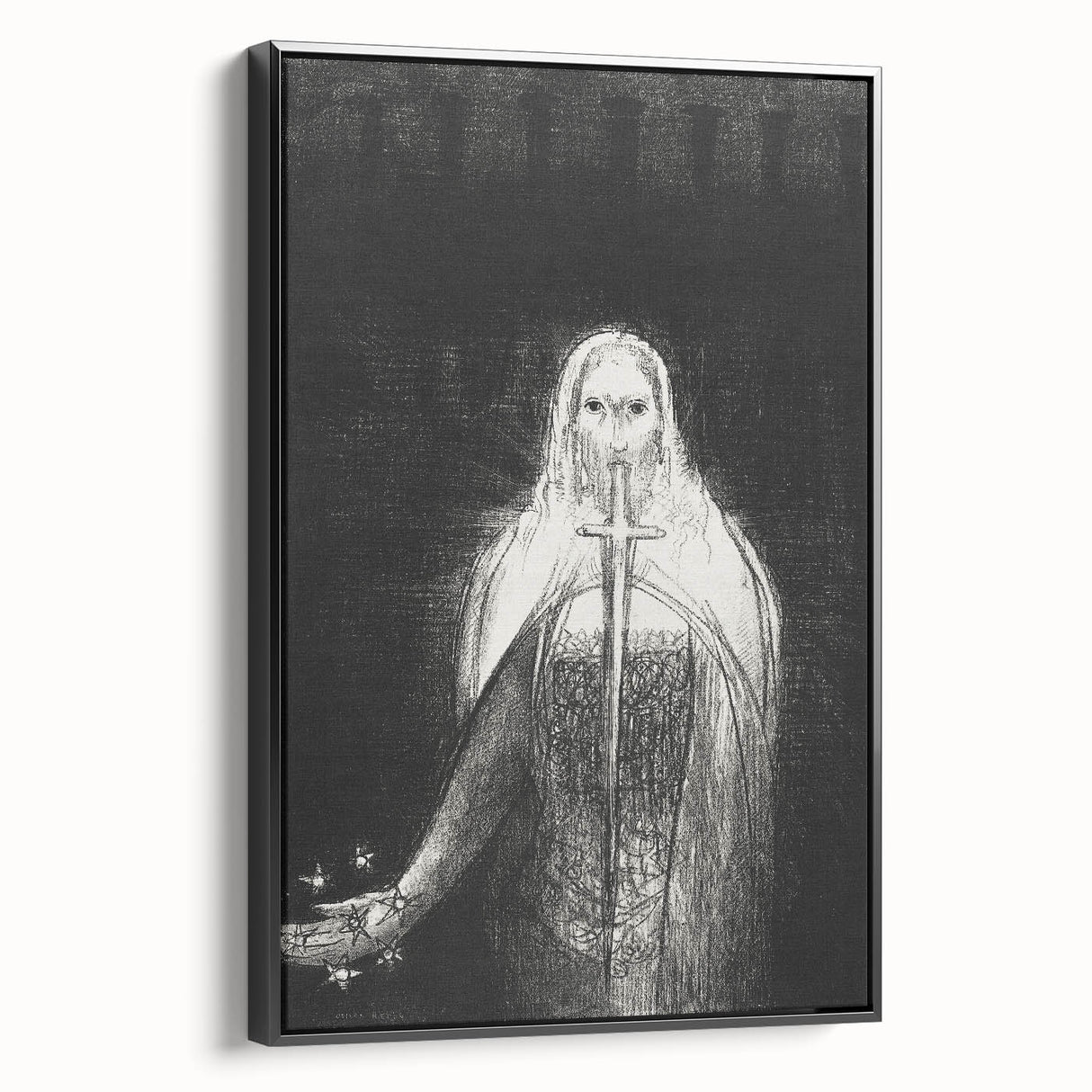 Dark Knight Gothic Canvas – Mysterious Warrior Gothic Wall Art Decor