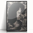 Black Cat Silhouette Print - Mysterious Gothic Wall Art Decor