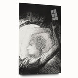 Celestial Goddess Gothic Canvas – Mystical Figure Gothic Wall Art Decor