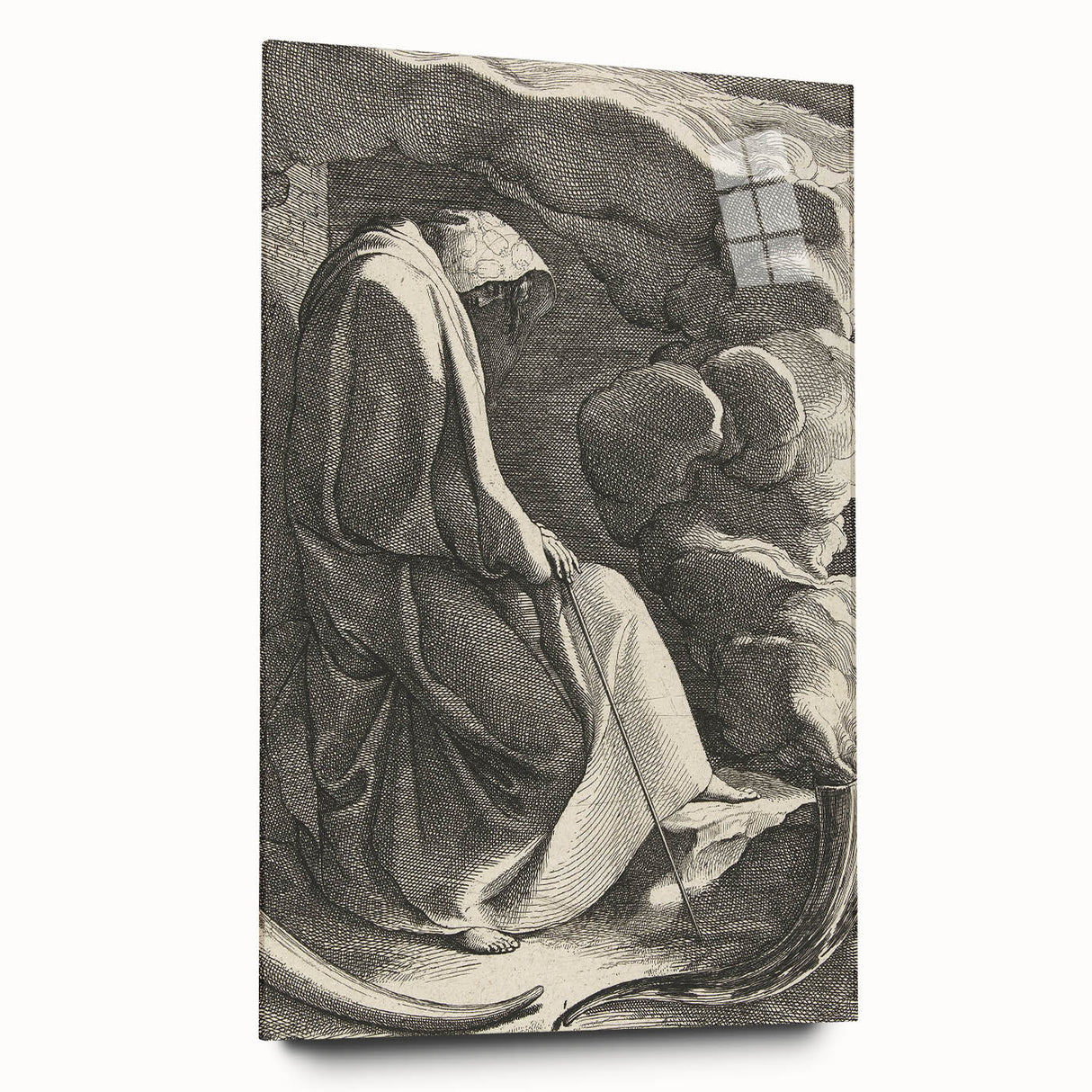 Medieval Cloaked Figure Print - Mysterious Gothic Wall Art Decor