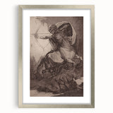 Centaur Archer Gothic Print - Dark Mythological Wall Art Decor