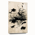 Dark Gothic Art: Mysterious Crows and Wolves in Vintage Gothic Print