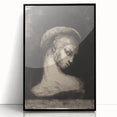 Medieval Gothic Canvas: Mysterious Female Figure in Dark Gothic Art