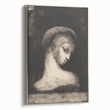 Medieval Gothic Canvas: Mysterious Female Figure in Dark Gothic Art