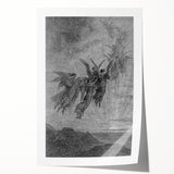 Angels Ascending Print - Mystical Gothic Celestial Wall Art Decor