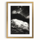 Fantastical Creature Under Stars - Gothic Mystical Wall Art Print