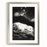 Fantastical Creature Under Stars - Gothic Mystical Wall Art Print