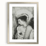 Victorian Lady with Halo Print - Elegant Gothic Portrait Wall Art