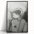Victorian Lady with Halo Print - Elegant Gothic Portrait Wall Art