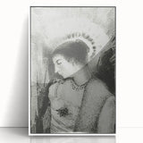 Victorian Lady with Halo Print - Elegant Gothic Portrait Wall Art