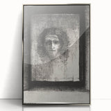 Gothic Wall Art: Mysterious Portrait in Shadowy Gothic Frame Design