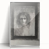 Gothic Wall Art: Mysterious Portrait in Shadowy Gothic Frame Design