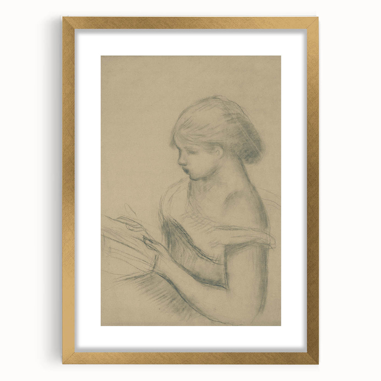 Gothic Wall Art - Vintage Gothic Print of Woman in Medieval Gothic Style