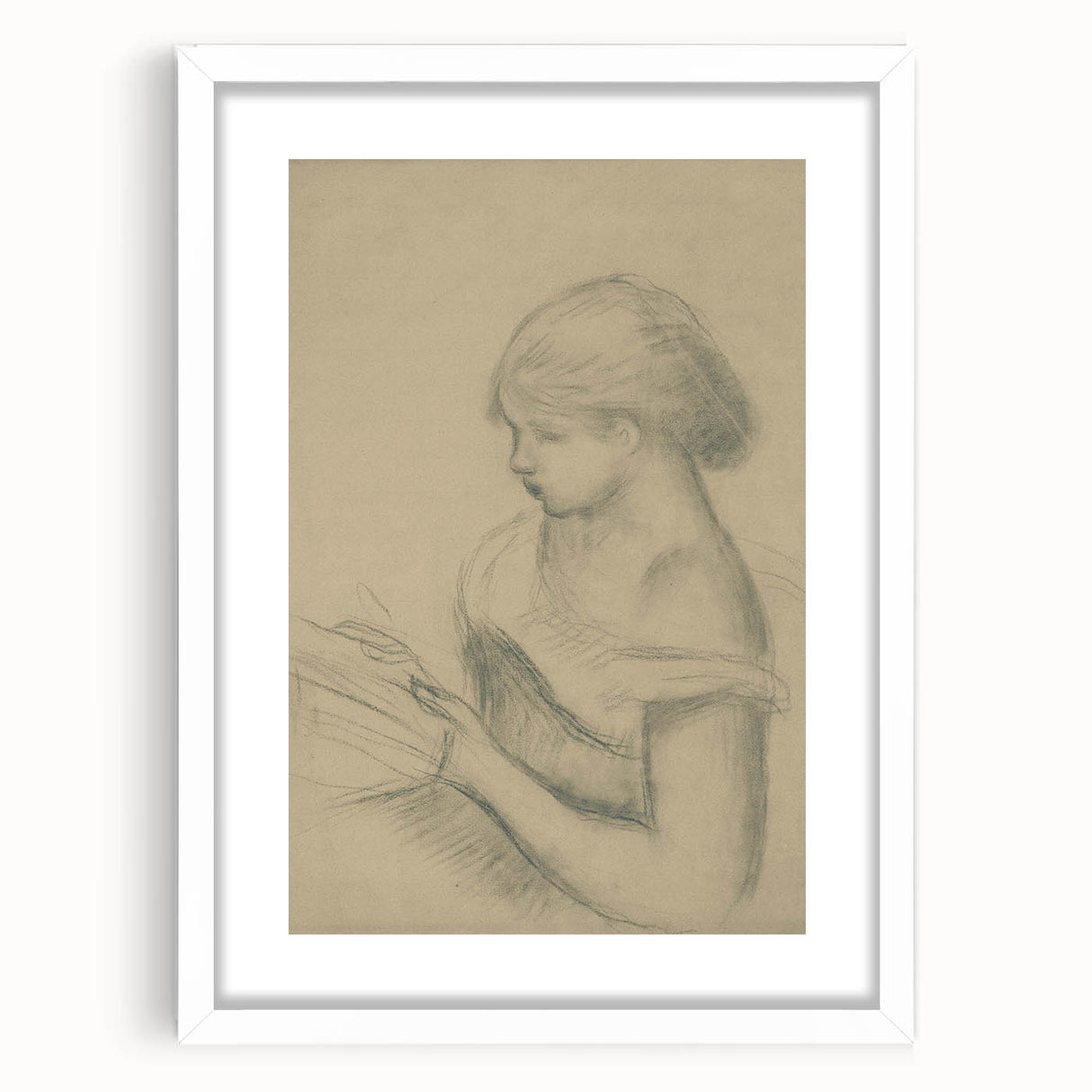 Gothic Wall Art - Vintage Gothic Print of Woman in Medieval Gothic Style