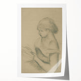Gothic Wall Art - Vintage Gothic Print of Woman in Medieval Gothic Style