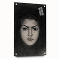 Intense Portrait Sketch - Mysterious Gothic Character Wall Art Print