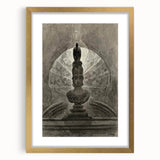 Gothic Wall Art - Medieval Bust with Dark Raven in Vintage Gothic Print