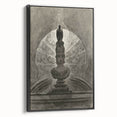 Gothic Wall Art - Medieval Bust with Dark Raven in Vintage Gothic Print
