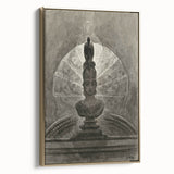 Gothic Wall Art - Medieval Bust with Dark Raven in Vintage Gothic Print