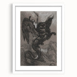 Gothic Wall Art - Dark Mythical Creature in Vintage Gothic Fantasy Print
