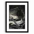 Gothic Wall Art - Mysterious Night Scene with Sleeping Figure in Dark Decor