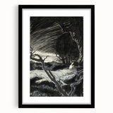 Gothic Wall Art - Mysterious Night Scene with Sleeping Figure in Dark Decor